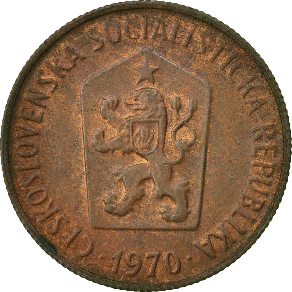 Coin, Czechoslovakia, 50 Haleru, 1970, EF(40-45), Bronze, KM:55.1