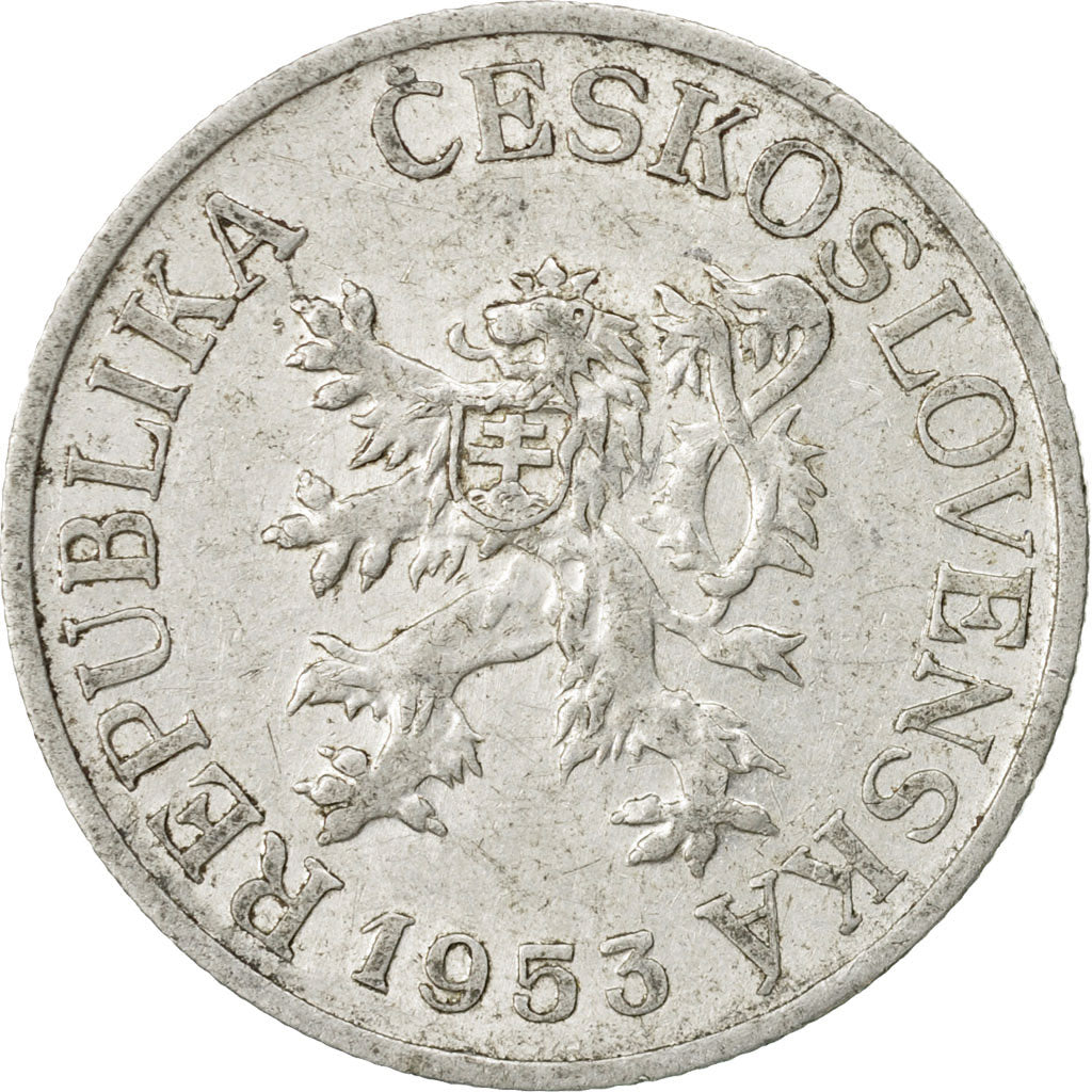 Coin, Czechoslovakia, 25 Haleru, 1953, VF(30-35), Aluminum, KM:39