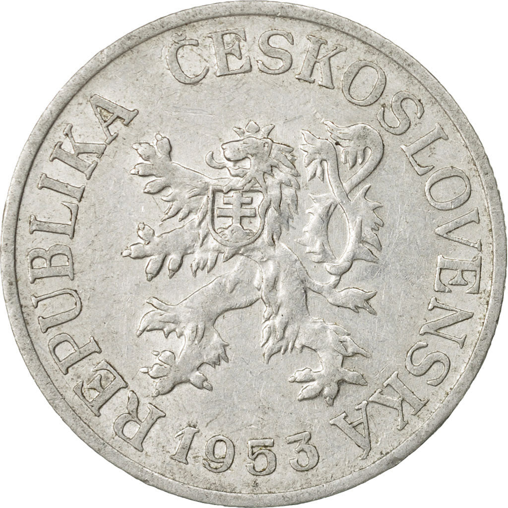 Moneta, Cecoslovacchia, 25 Haleru, 1953, MB+, Alluminio, KM:39