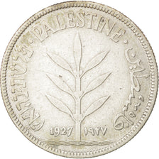 PALESTINE, 100 Mils, 1927, KM #7, EF(40-45), Silver, 29, 11.38