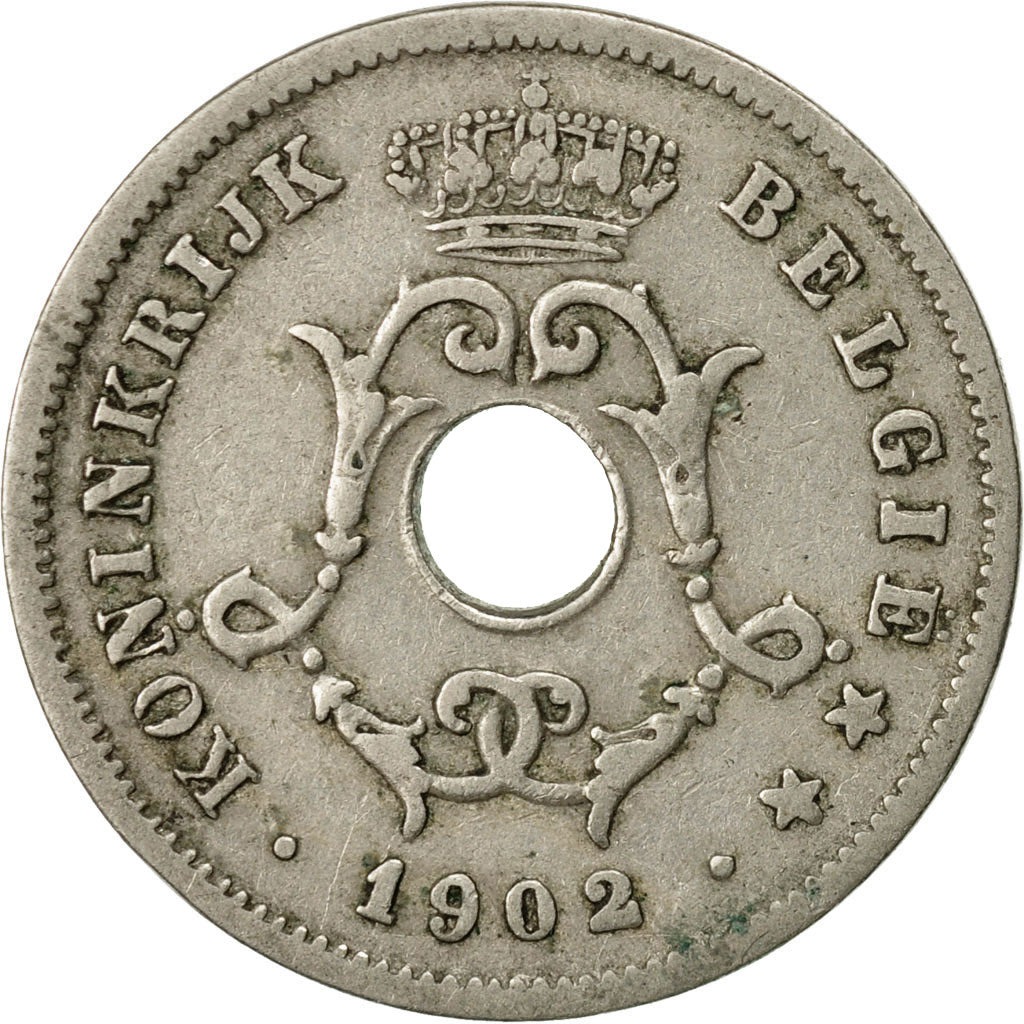 Moneta, Belgia, 10 Centimes, 1902, VF(20-25), Miedź-Nikiel, KM:49