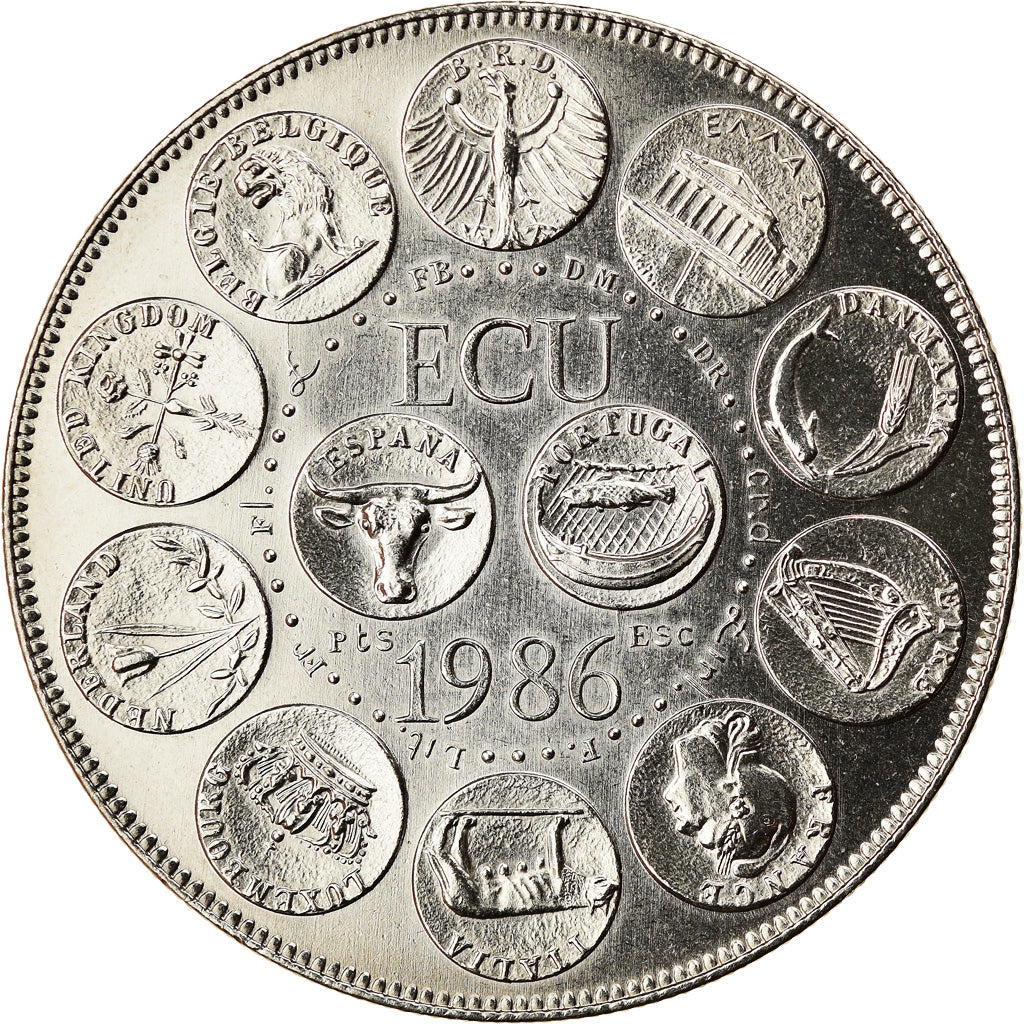 France, Médaille, Ecu Europa, Marianne, Politics, Society, War, 1986, Rodier