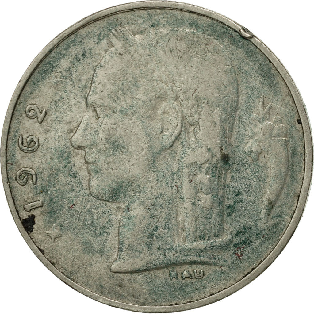 Monnaie, Belgique, Franc, 1962, TB+, Copper-nickel, KM:143.1