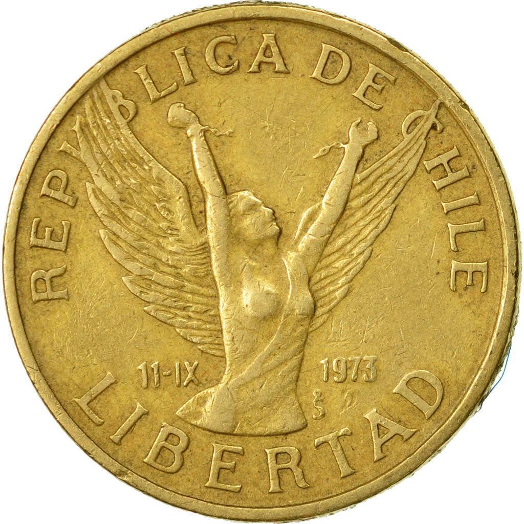 Coin, Chile, 10 Pesos, 1981, Santiago, EF(40-45), Aluminum-Bronze, KM:218.1