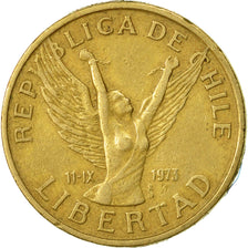 Coin, Chile, 10 Pesos, 1981, Santiago, EF(40-45), Aluminum-Bronze, KM:218.1