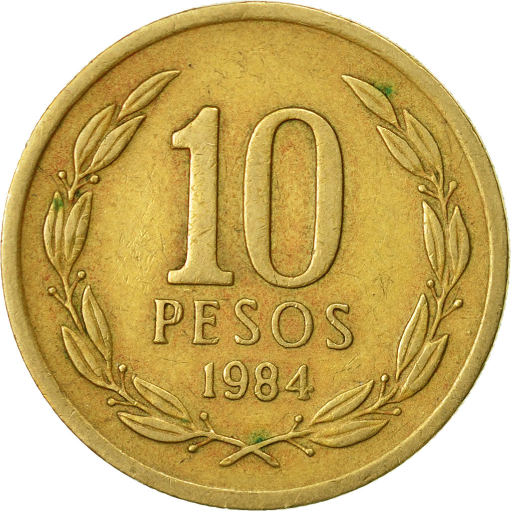 Monnaie, Chile, 10 Pesos, 1984, Santiago, TTB, Aluminum-Bronze, KM:218.1