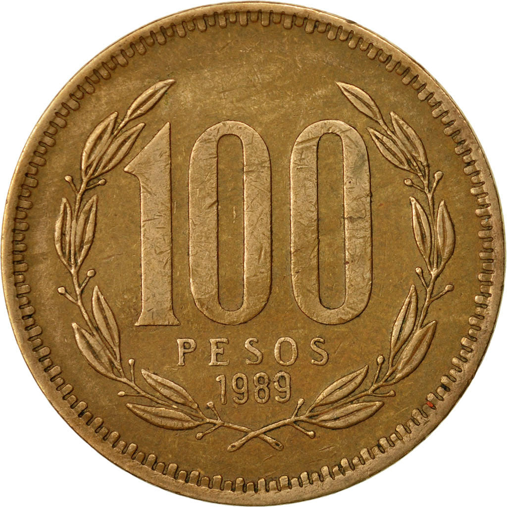 Monnaie, Chile, 100 Pesos, 1989, Santiago, TTB, Aluminum-Bronze, KM:226.2