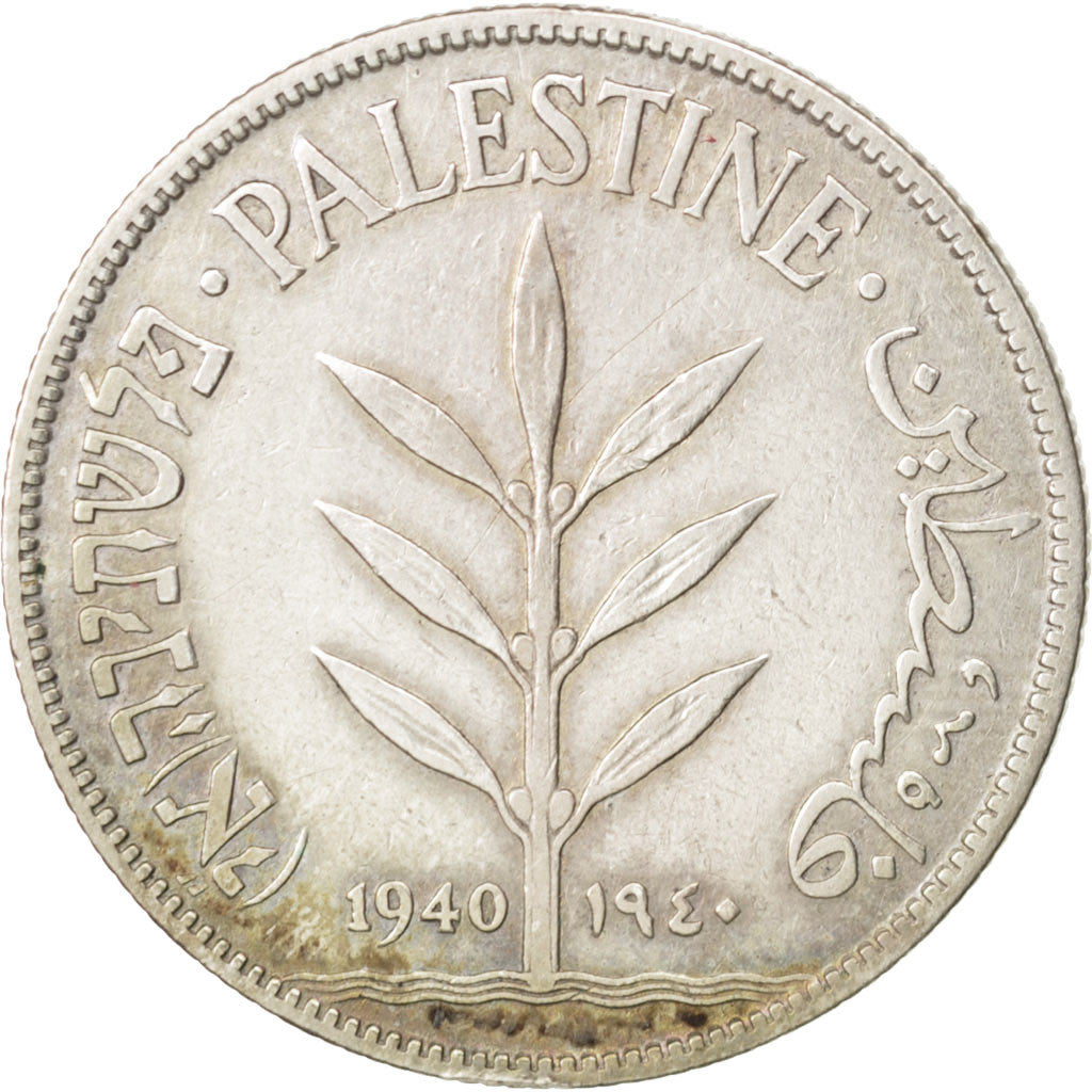 Coin, Palestine, 100 Mils, 1940, EF(40-45), Silver, KM:7