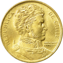 Coin, Chile, Peso, 1990, EF(40-45), Aluminum-Bronze, KM:216.2