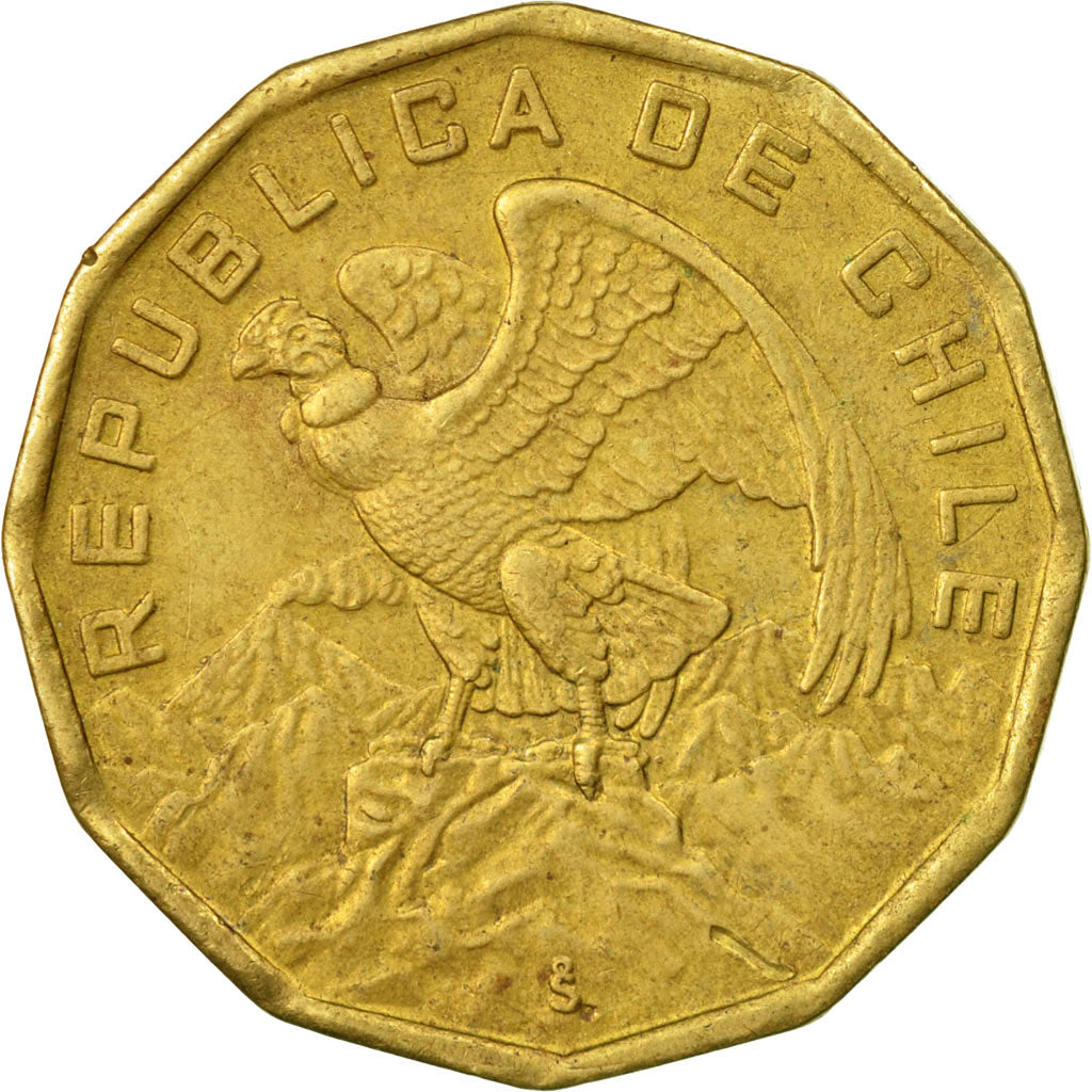 Moneda, Chile, 100 Pesos, 1974, Santiago, MBC, Oro, KM:175
