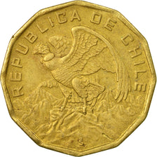 Moneda, Chile, 100 Pesos, 1974, Santiago, MBC, Oro, KM:175