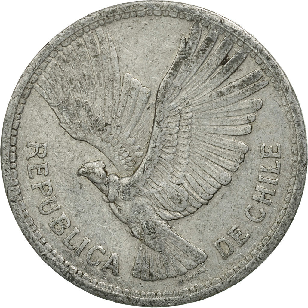 Münze, Chile, 10 Pesos, 1957, SS, Aluminium, KM:181