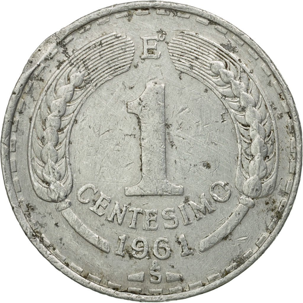 Münze, Chile, Centesimo, 1961, S+, Aluminium, KM:189