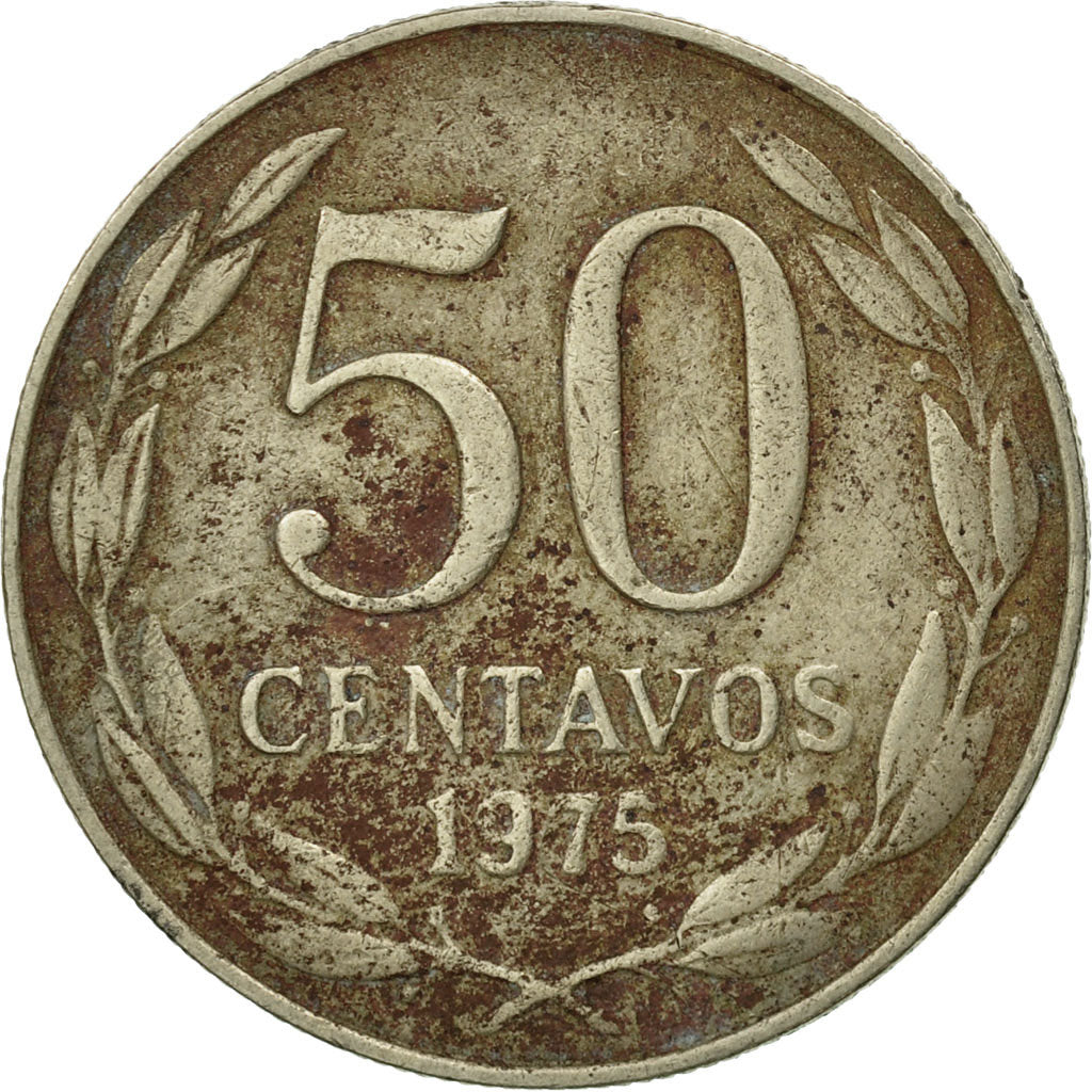 Coin, Chile, 50 Centavos, 1975, VF(20-25), Copper-nickel, KM:206