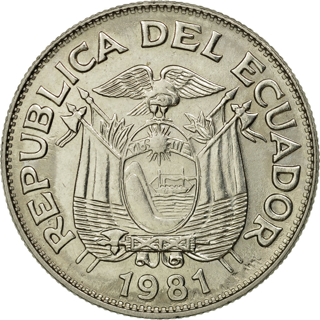 Coin, Ecuador, Sucre, Un, 1981, AU(50-53), Nickel Clad Steel, KM:78b