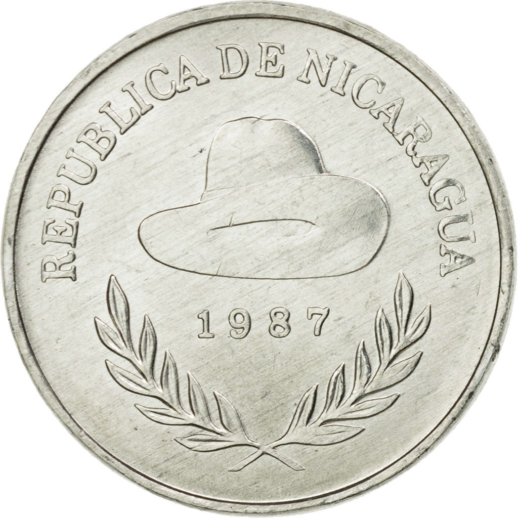 Monnaie, Nicaragua, 25 Centavos, 1987, TTB, Aluminium, KM:57