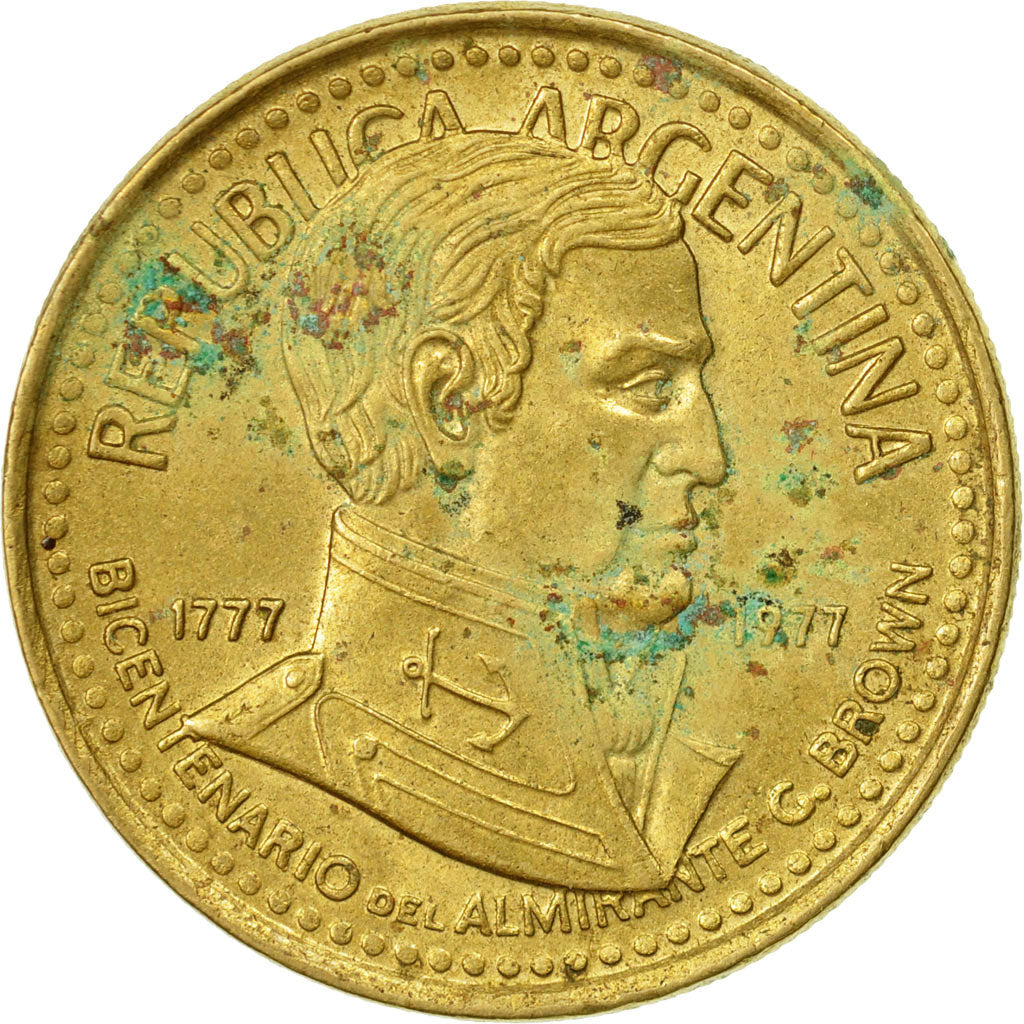 Coin, Argentina, 10 Pesos, 1977, EF(40-45), Aluminum-Bronze, KM:72