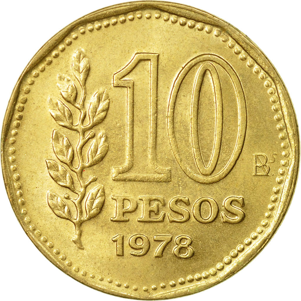 Coin, Argentina, 10 Pesos, 1978, EF(40-45), Aluminum-Bronze, KM:72