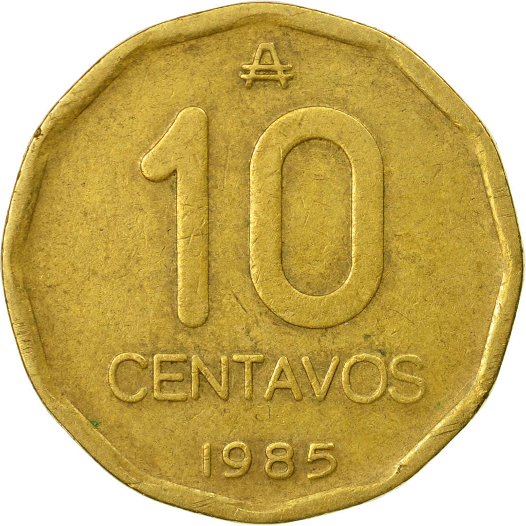 Münze, Argentinien, 10 Centavos, 1985, S+, Messing, KM:98