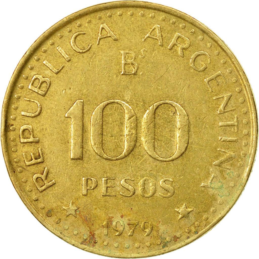 Coin, Argentina, 100 Pesos, 1979, VF(30-35), Aluminum-Bronze, KM:85