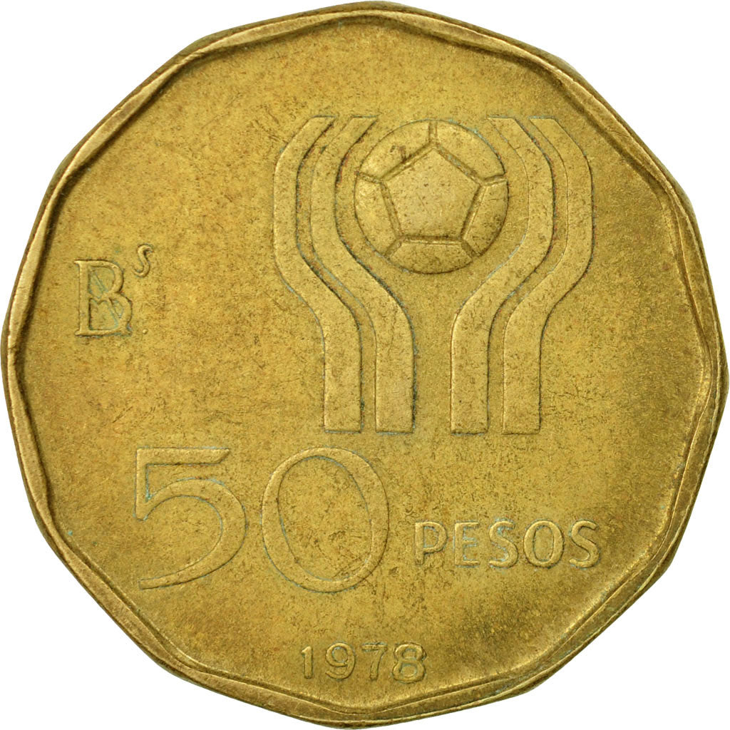 Coin, Argentina, 50 Pesos, 1978, EF(40-45), Aluminum-Bronze, KM:76