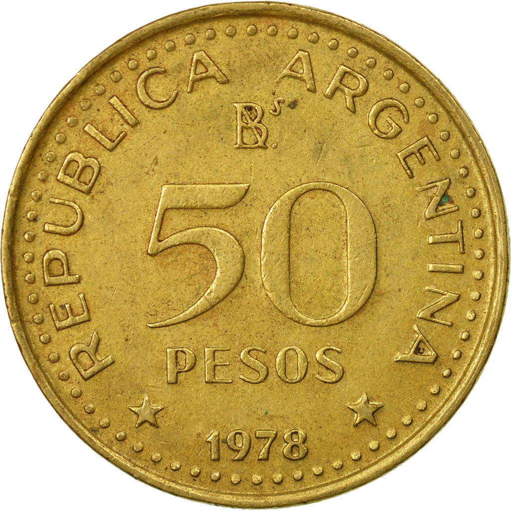 Coin, Argentina, 50 Pesos, 1978, EF(40-45), Aluminum-Bronze, KM:81