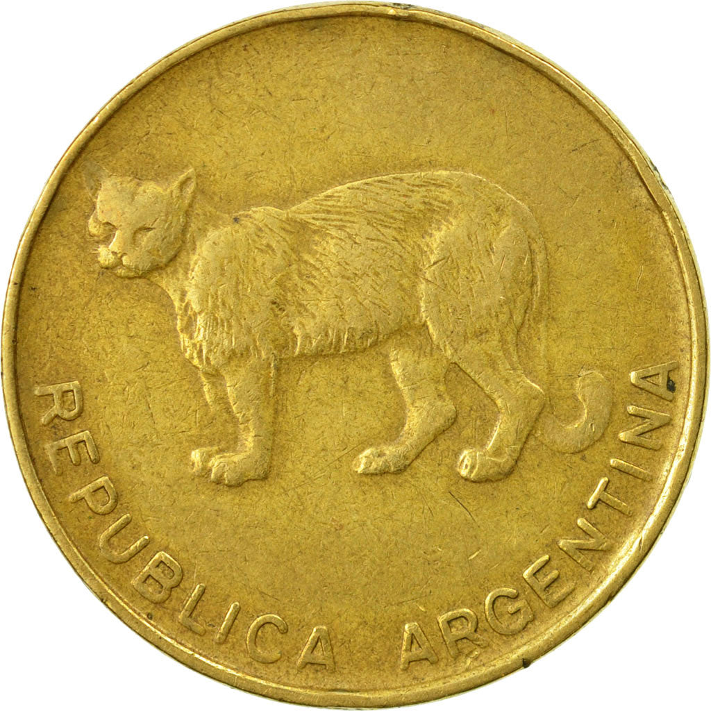 Coin, Argentina, 5 Centavos, 1985, VF(30-35), Brass, KM:97.1