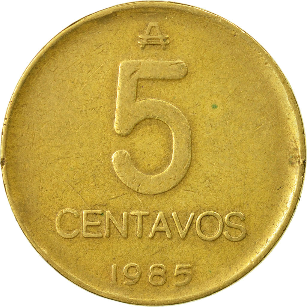 Coin, Argentina, 5 Centavos, 1985, VF(30-35), Brass, KM:97.1