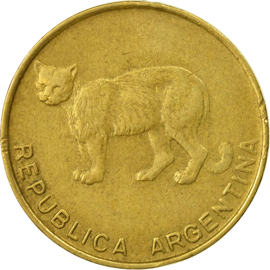 Coin, Argentina, 5 Centavos, 1987, VF(30-35), Brass, KM:97.2