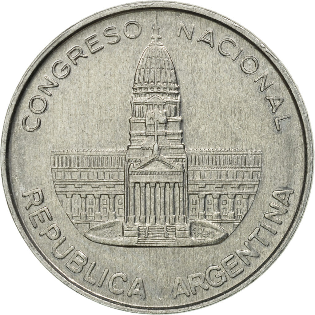 Coin, Argentina, Peso, 1984, EF(40-45), Aluminum, KM:91