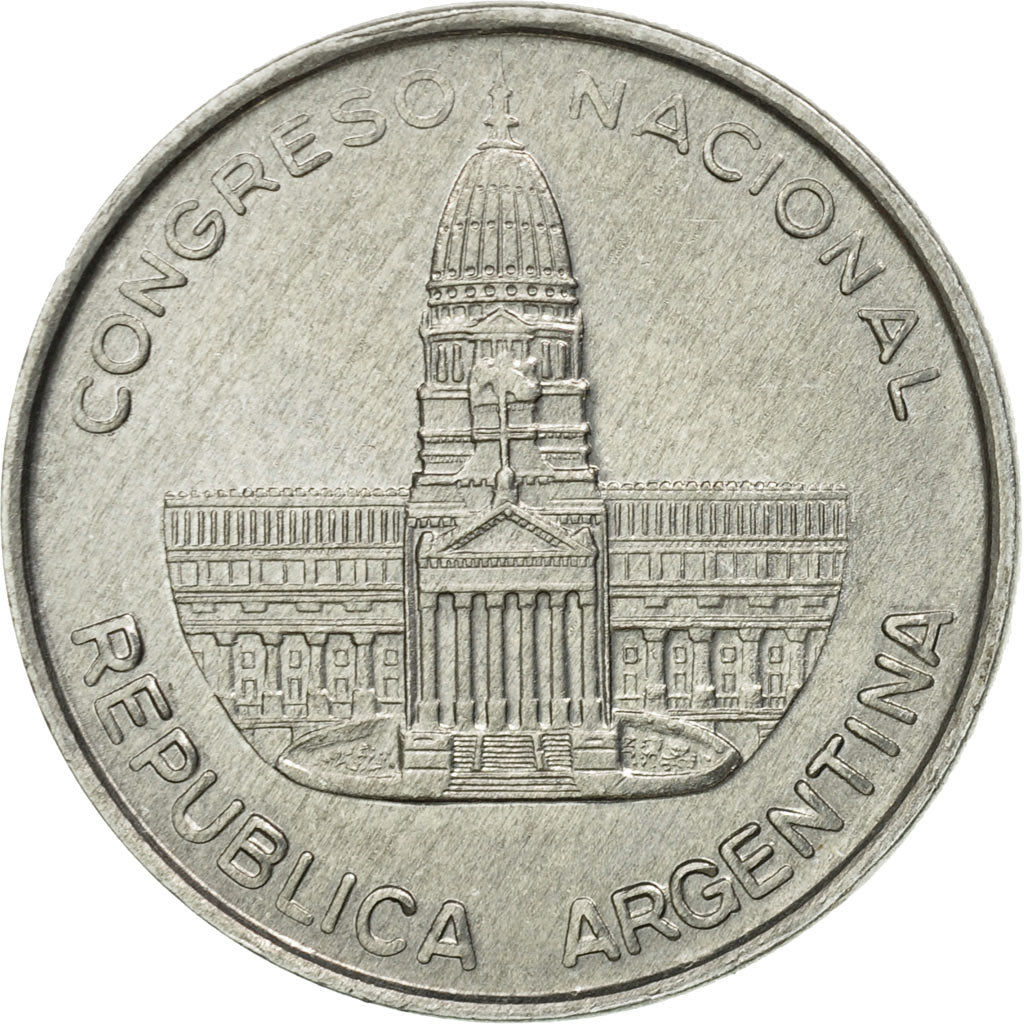 Coin, Argentina, Peso, 1984, EF(40-45), Aluminum, KM:91