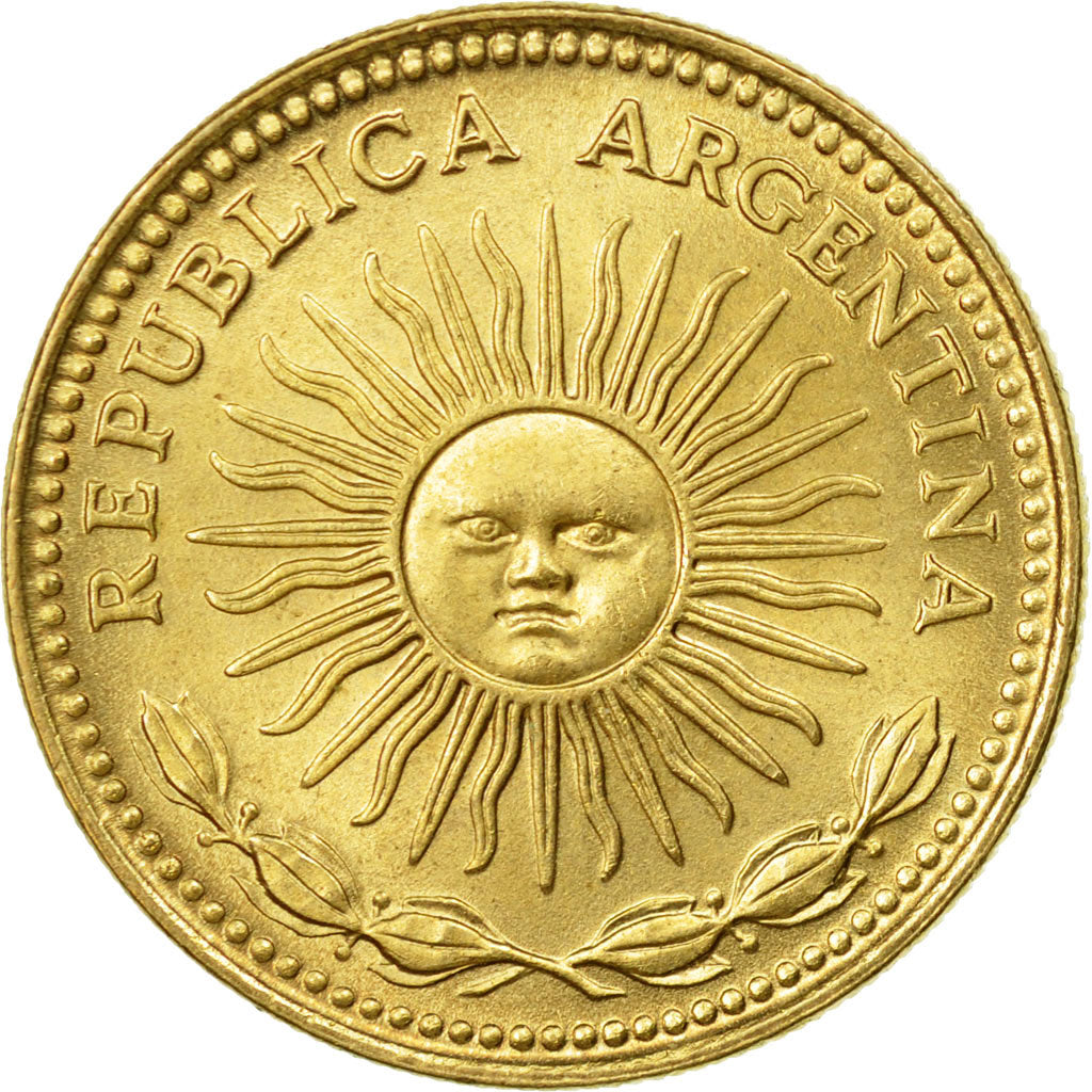 Coin, Argentina, Peso, 1976, EF(40-45), Aluminum-Bronze, KM:69