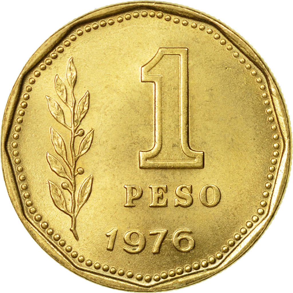 Coin, Argentina, Peso, 1976, EF(40-45), Aluminum-Bronze, KM:69