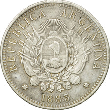 Coin, Argentina, 50 Centavos, 1883, EF(40-45), Silver, KM:28