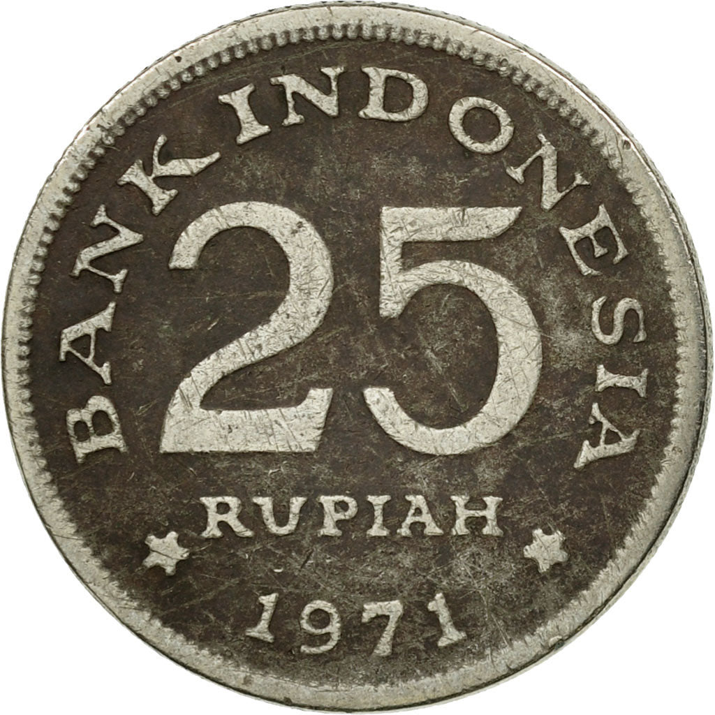 Coin, Indonesia, 25 Rupiah, 1971, VF(20-25), Copper-nickel, KM:34