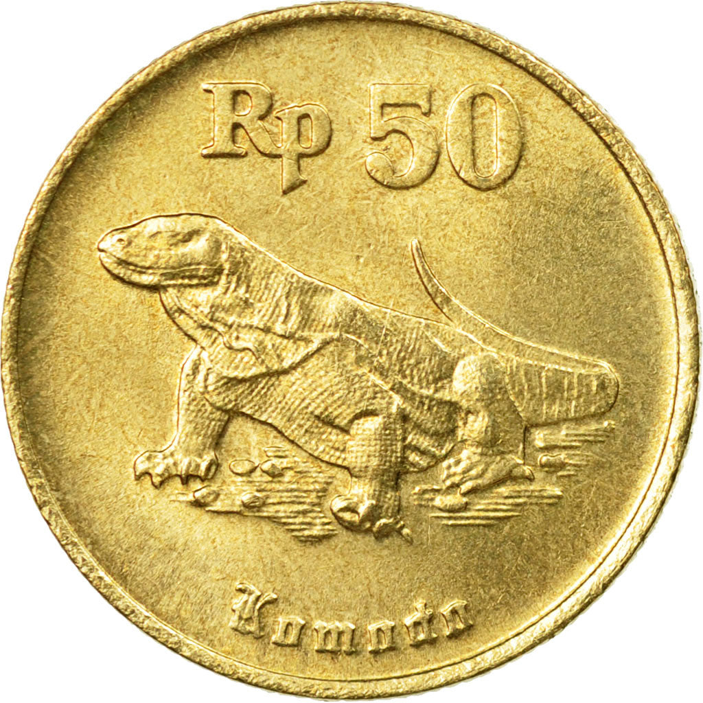 Coin, Indonesia, 50 Rupiah, 1993, EF(40-45), Aluminum-Bronze, KM:52