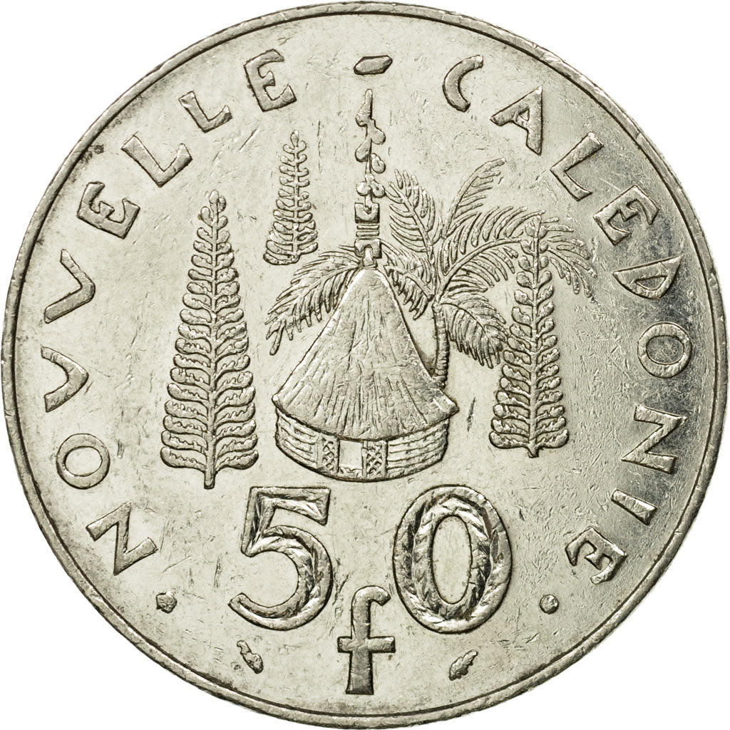 Coin, New Caledonia, 50 Francs, 1991, Paris, EF(40-45), Nickel, KM:13