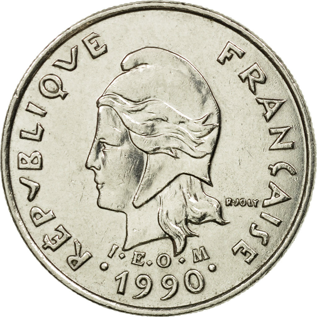Coin, New Caledonia, 10 Francs, 1990, Paris, EF(40-45), Nickel, KM:11