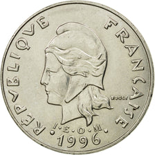 Coin, New Caledonia, 20 Francs, 1996, Paris, EF(40-45), Nickel, KM:12