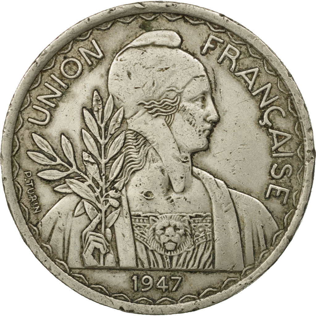 Coin, FRENCH INDO-CHINA, Piastre, 1947, Paris, EF(40-45), Copper-nickel, KM:32.2