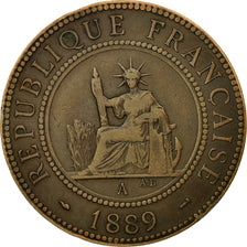 Coin, FRENCH INDO-CHINA, Cent, 1889, Paris, EF(40-45), Bronze, KM:1