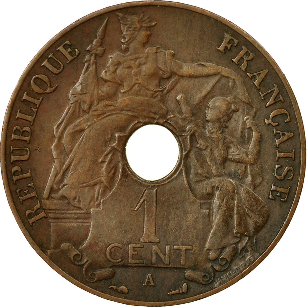 Coin, FRENCH INDO-CHINA, Cent, 1913, Paris, VF(30-35), Bronze, KM:12.1