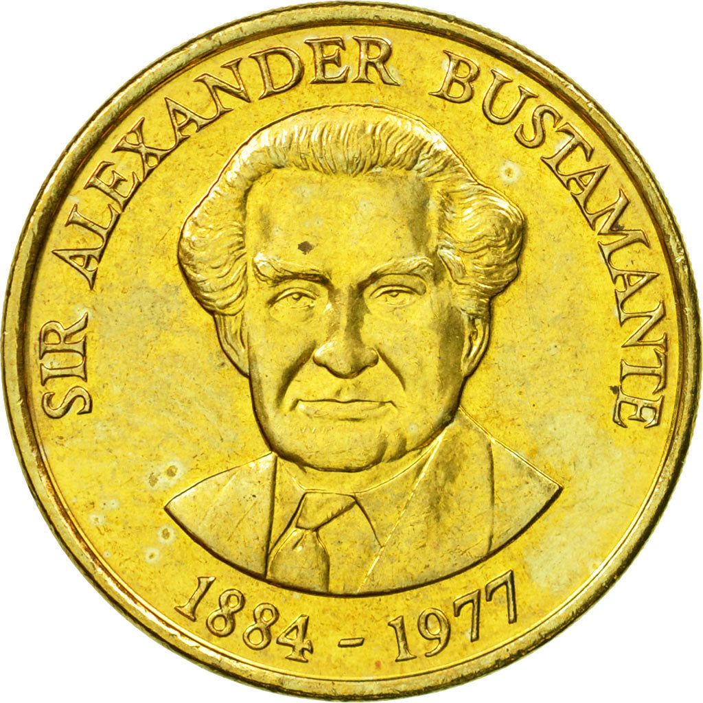 Coin, Jamaica, Elizabeth II, Dollar, 1993, EF(40-45), Brass plated steel