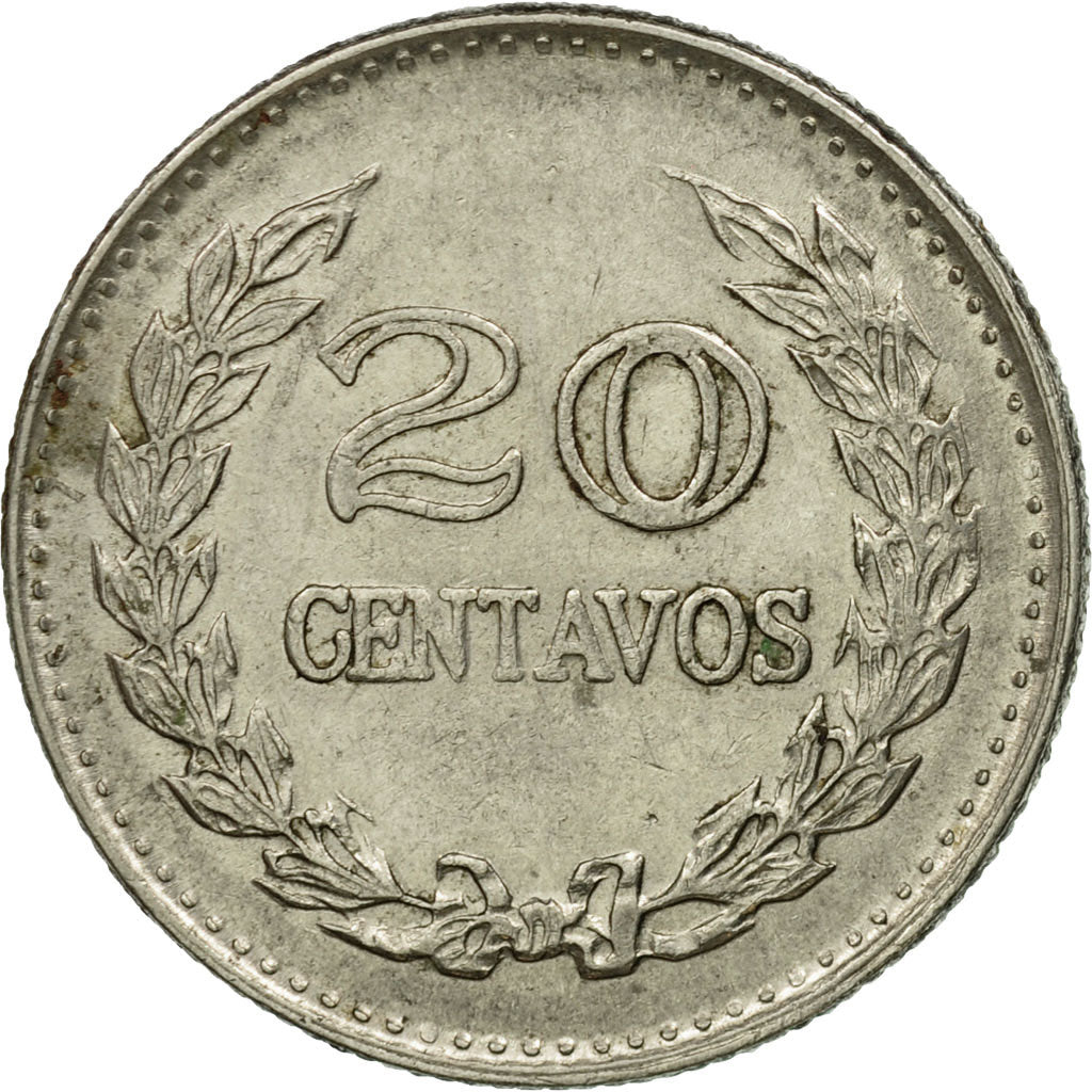 Coin, Colombia, 20 Centavos, 1970, EF(40-45), Nickel Clad Steel, KM:237