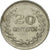 Moneta, Colombia, 20 Centavos, 1970, EF(40-45), Nikiel powlekany stalą, KM:237