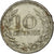 Moneda, Colombia, 10 Centavos, 1969, MBC, Níquel recubierto de acero, KM:226