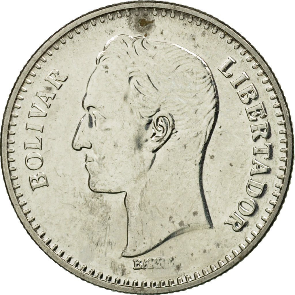 Moneda, Venezuela, 25 Centimos, 1989, MBC, Níquel recubierto de acero, KM:50a