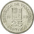 Moneda, Venezuela, 25 Centimos, 1989, MBC, Níquel recubierto de acero, KM:50a