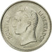 Moneta, Venezuela, 25 Centimos, 1990, EF(40-45), Nikiel powlekany stalą, KM:50a