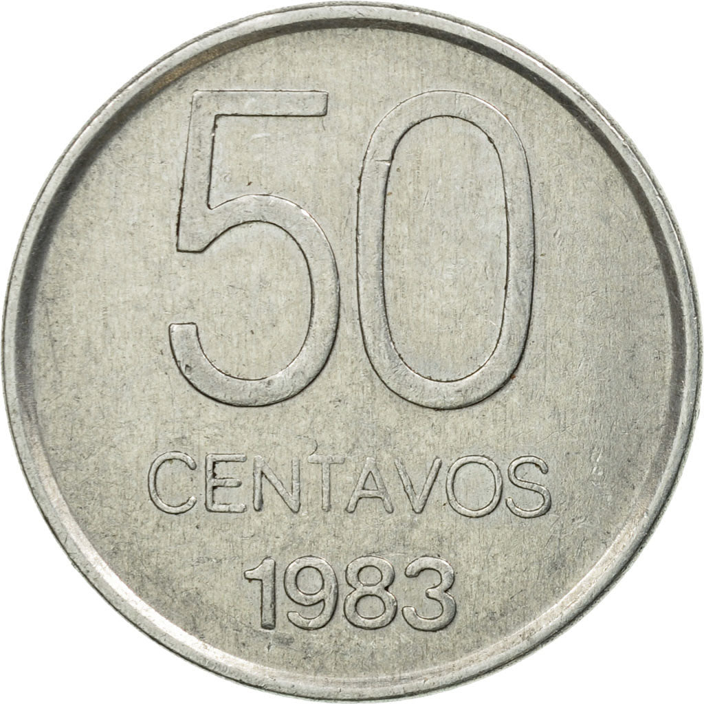 Coin, Argentina, 50 Centavos, 1983, EF(40-45), Aluminum, KM:90